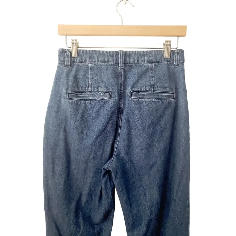& Other Stories High Rise Flared Pintuck Jeans 100% Cotton Size 6